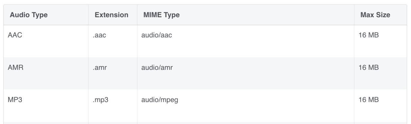 Enabled audio formats on Factoreal